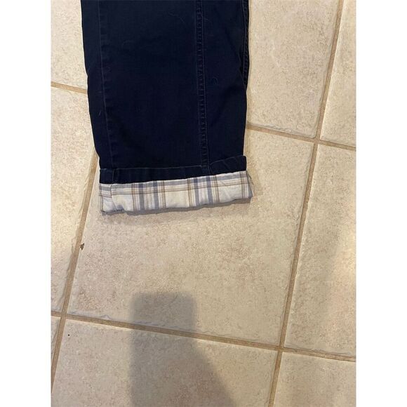 L.L. Bean Women's Cargo Pants Size 14 Blue Lined Casual Durable - Picture 4 of 11